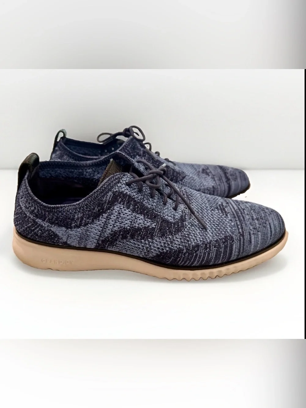 Cole Haan 2 Zerogrand Men's 9.5 M Stitchlite Blue Wingtip Oxford Shoes C27946